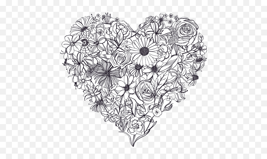 White Flower Heart Png Hearts