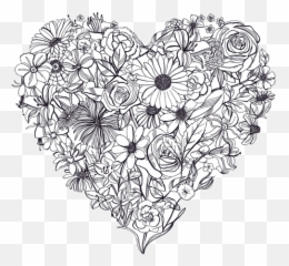 White Flower Heart Png