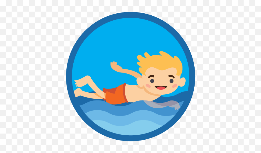On Beach Swimming - Swimming Lesson Clipart Png,People Swimming Png