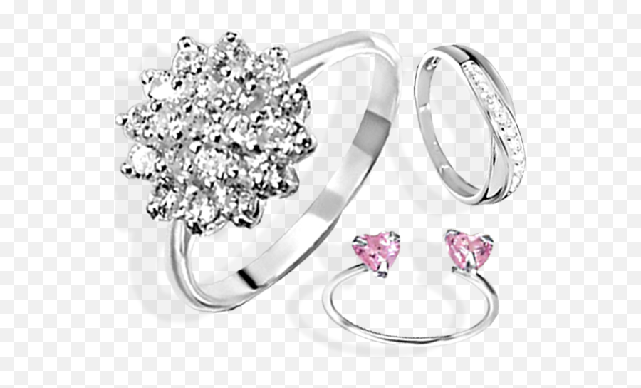 Download Hd Silver Cz Rings - Png Jewellers Silver Silver Jewellery Silver Png,Rings Png