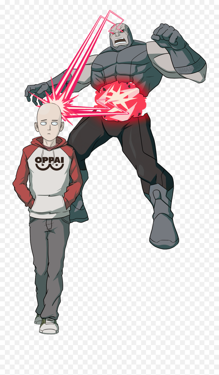 Whatu0027s Wrong With That Weirdo Ronepunchman One - Punch Saitama Vs Darkseid Png,Saitama Transparent