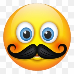 Mustache Emoji - Props Emoji Png Full Size Png Download Hd Emoji Images Download,Mustache Icon For Facebook