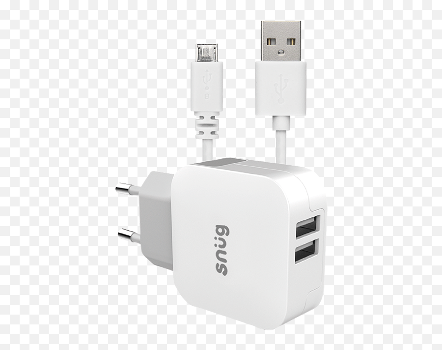 Snug 2 Port Usb Home Charger With Micro Charge U0026 Sync Cable - Usb Charger And Cable Png,Charger Png