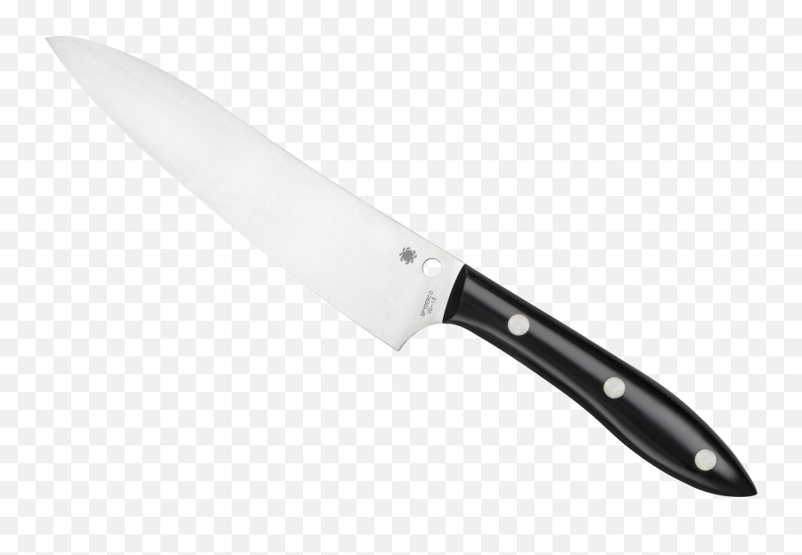 Chefu0027s Knife Corian Black - Spyderco Inc Png,Chef Knife Png