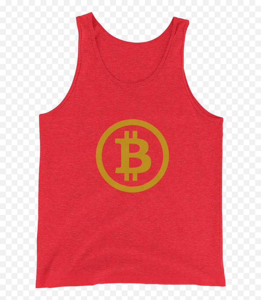 Bitcoin Logo Tank - Unisex Many Colors Available Sleeveless Shirt Png,Bit Coin Logo
