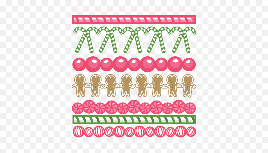 Christmas Candy Borders Svg Cutting Files Cuts - Christmas Border Svg Png,Christmas Borders Png