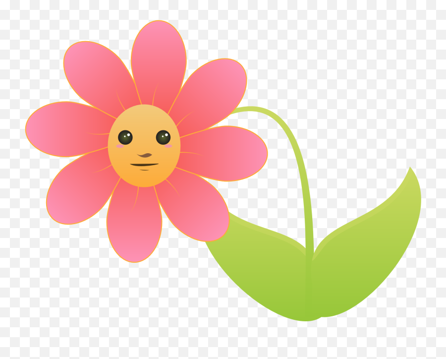 Free Cartoon Flower Clip Art - Flower With Face Clipart Flower With A Face  Clipart Png,Flower Cartoon Png - free transparent png images 