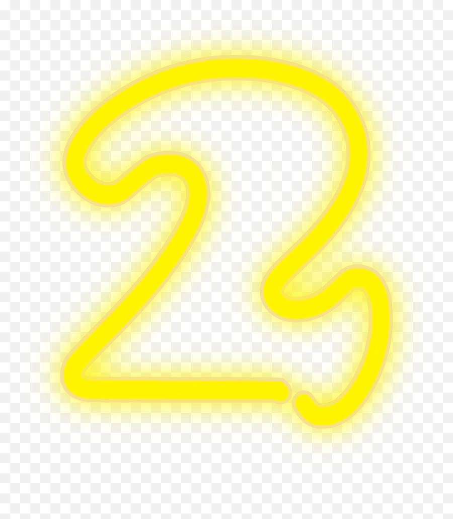 Neon 2 Lights - Transparent Neon Number 2 Png,Neon Png