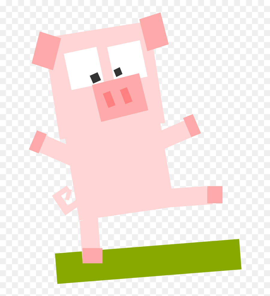 Square Animal Cartoon Pig Clip Art Image - Clipsafari Pig Cartoon No Background Piglet Png,Cartoon Pig Png