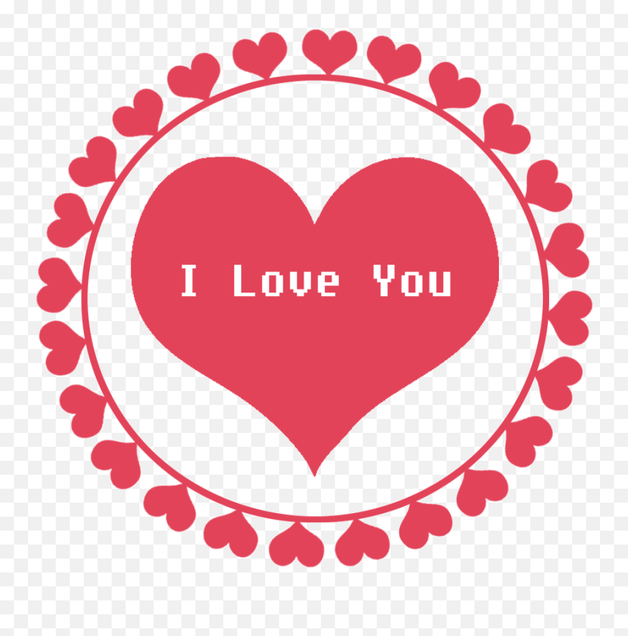 Love You Heart Sticker Gif - Cherry Blossom Flower Circle Png,Heart Gif Transparent