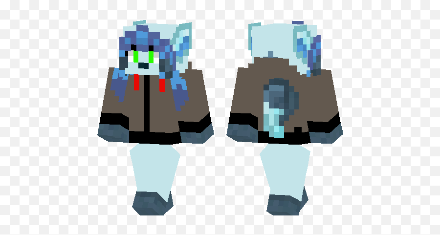 Glaceon With Jacket V2 Minecraft Pe Skins - Graphic Design Png,Glaceon Png