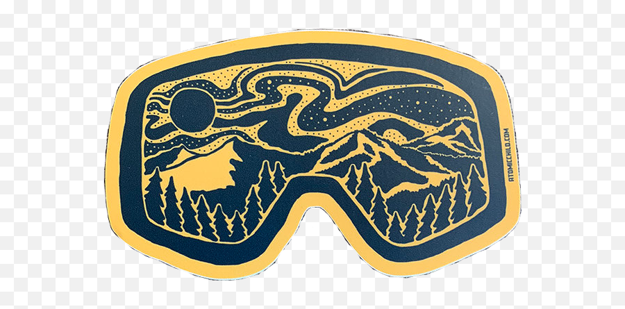 Ski Goggle Decal - Illustration Png,Ski Goggles Png