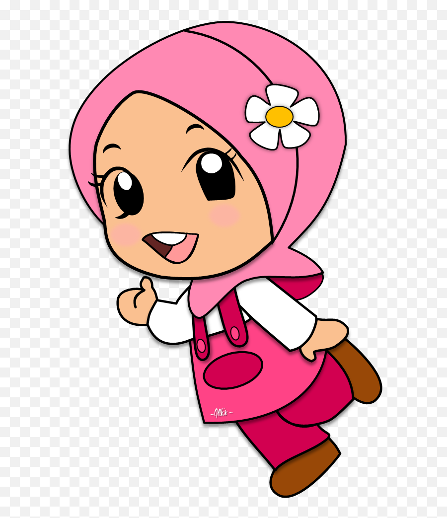 Fingers Clipart Islam - Muslim Girl Cartoon Png,Islam Transparent
