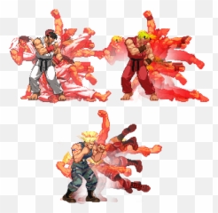 Subtle Differences Between Ryu And Ken - Street Fighter 5 Frames png