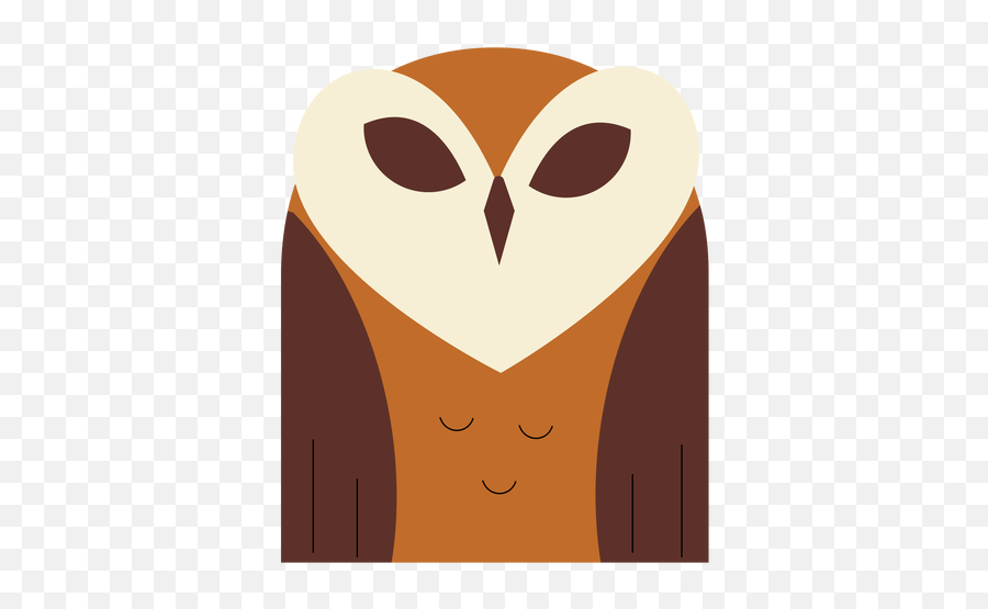 Brown Barn Owl Flat - Illustration Png,Barn Owl Png