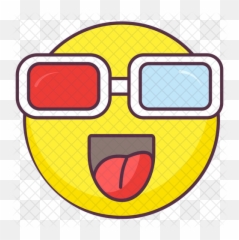 3d Glasses Emoji Icon Of Colored - Clip Art Png,Glasses Emoji Png
