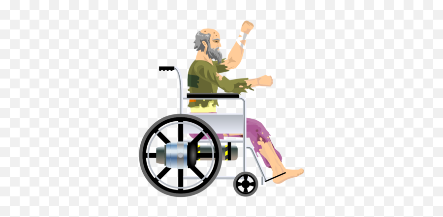 Wheelchair Guy Happy Wheels Wiki Fandom - Happy Wheels Wheelchair Guy Png,Wheel Chair Png
