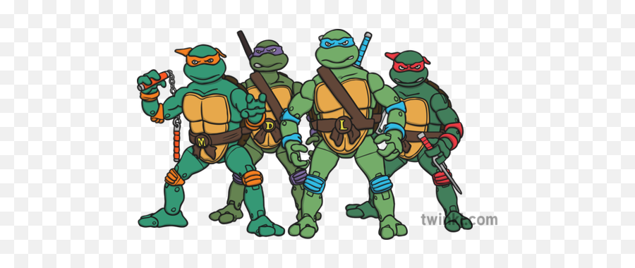 Teenage Mutant Ninja Turtles Illustration - Twinkl Cartoon Png,Teenage Mutant Ninja Turtles Logo