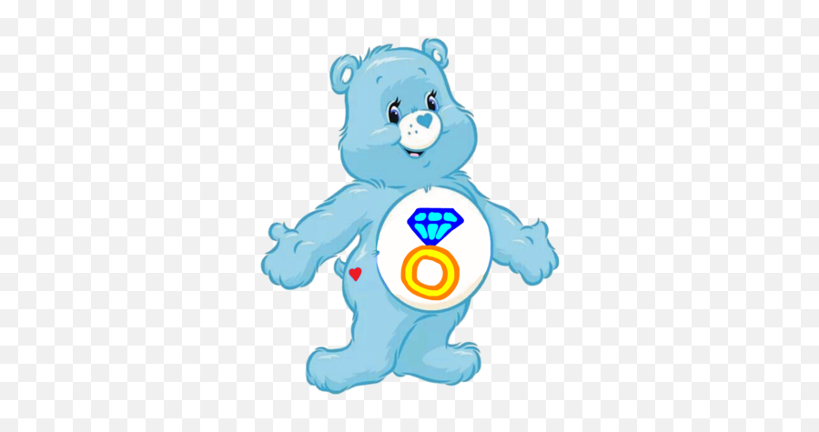 Diamond Heart Bear The Mario Fanon Wiki Fandom - Care Bears True Heart Bear Png,Diamond Heart Png