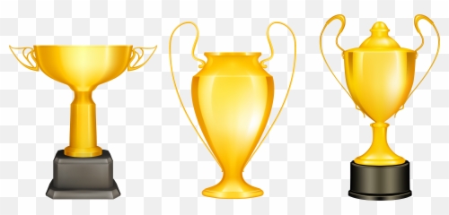 Free Trophy Clipart Transparent - Gold Background png