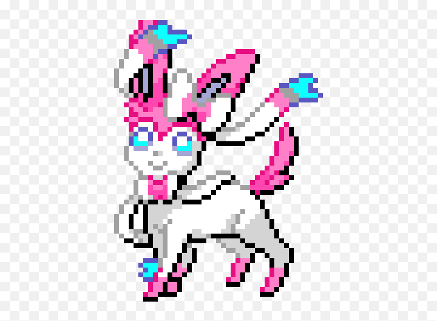 Sylveon - Sylveon Pokemon Pixel Art Png,Sylveon Png