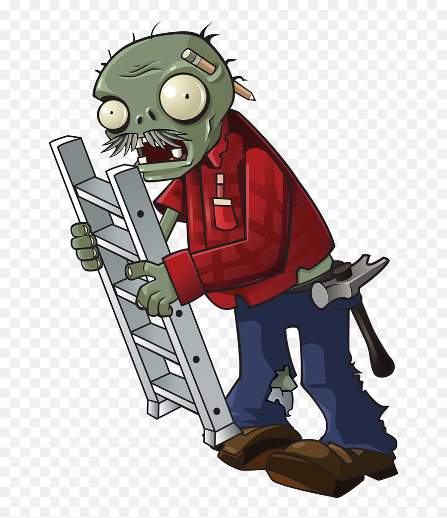 Ladder Zombie - Plants Vs Zombies Ladder Zombie Png,Plants Vs Zombies Png