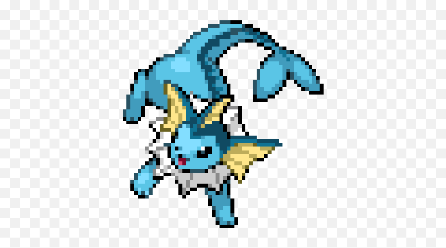 Vaporeon - Vaporeon Pokemon Pixel Png,Vaporeon Transparent