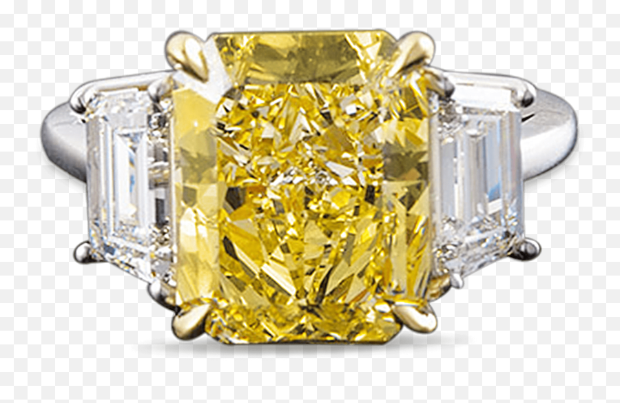 Download Fancy Yellow Diamond Ring - Diamond Cut Full Diamond Png,Yellow Diamond Png