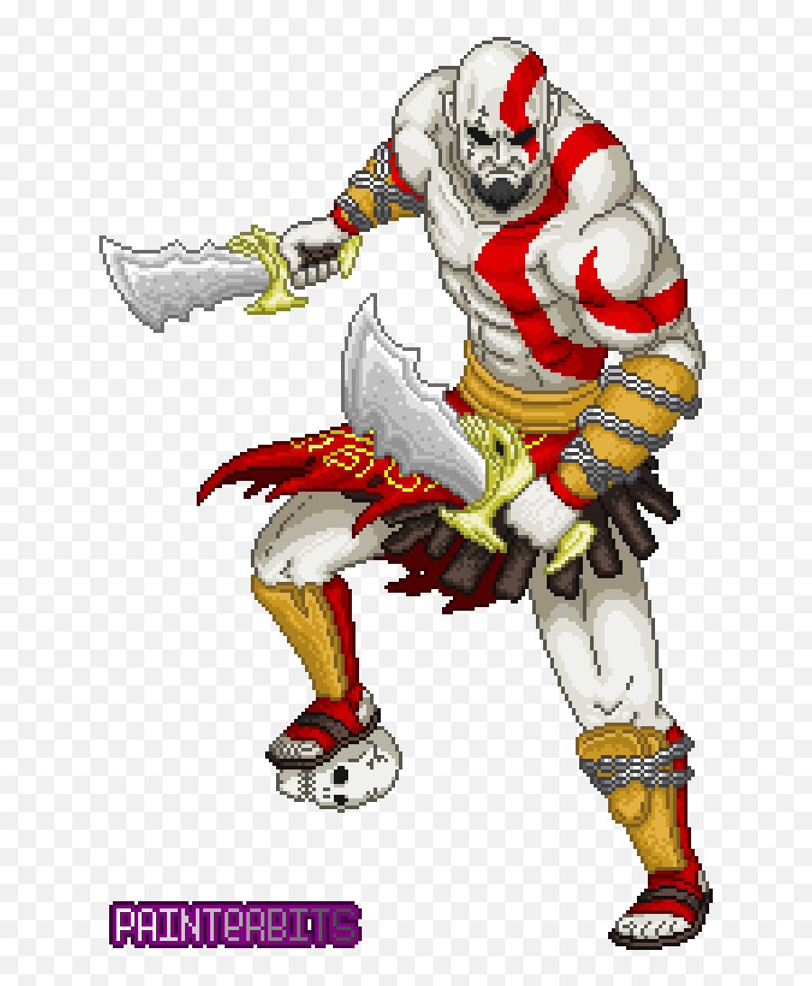 Download Hd Kratos God Of War Pixelart - Kratos Pixel Art God Of War Betrayal Kratos Png,Kratos Transparent