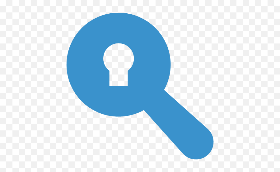 Lock Magnifier Search Icon Png Blue
