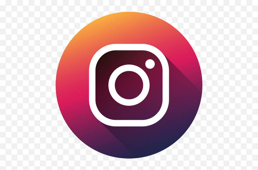Circle High Quality Instagram Long Shadow Media Social - High Resolution Instagram Logo Png Hd,Instagramm Icon