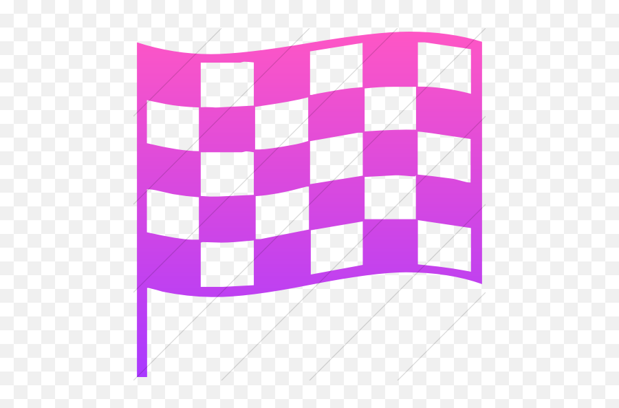 Iconsetc Simple Ios Pink Gradient Classica Chequered Flag Icon - Vertical Png,Green Flag Icon