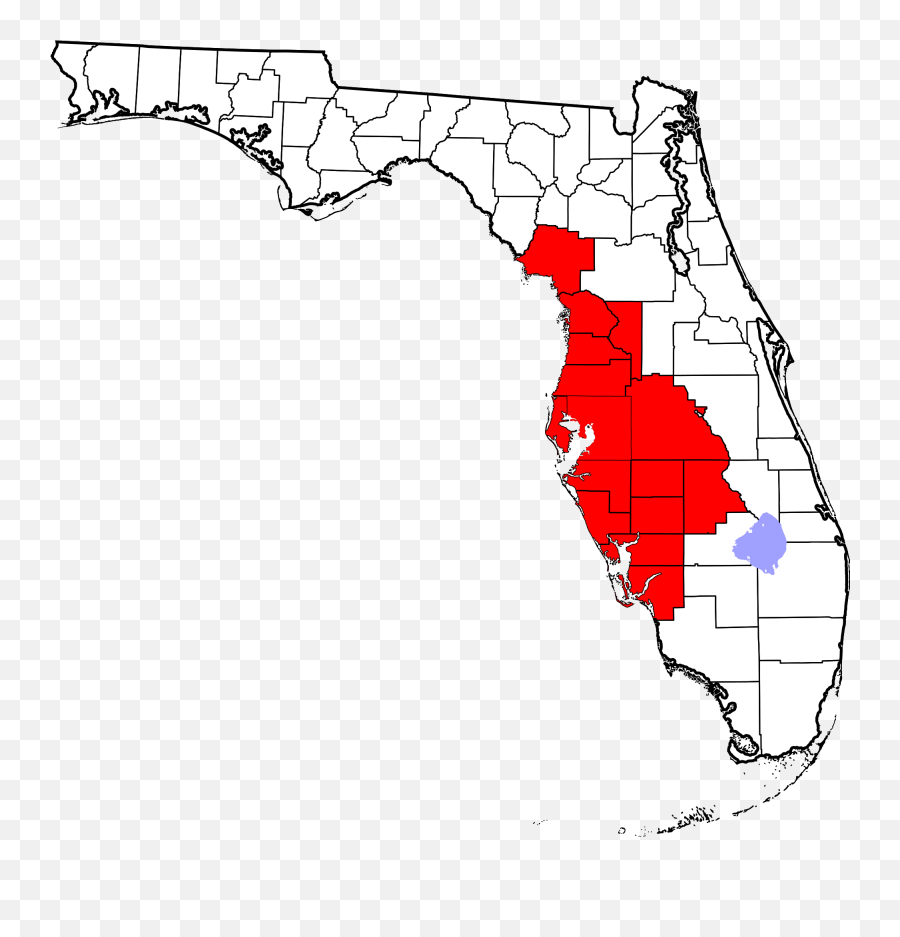 Download Hd Florida Transparent Red - Map Of Florida Weather For Tampa Florida Png,Florida Map Png