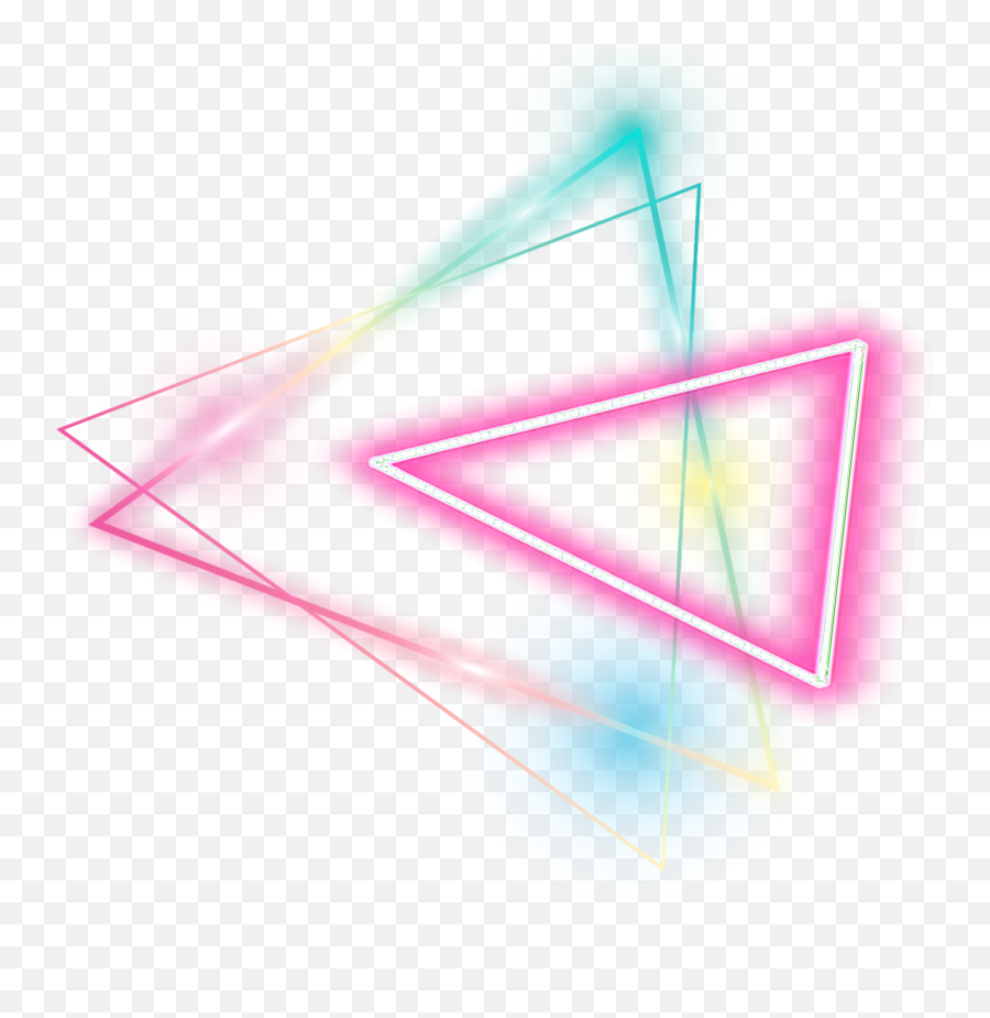 Neon Arrow Png - Neon Geomatric Colorful Sticker Transparent Triangle Neon Png,Glow Transparent