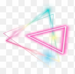 Neon Arrow Png - Neon Geomatric Colorful Sticker Transparent Triangle Neon Png,Glow Transparent