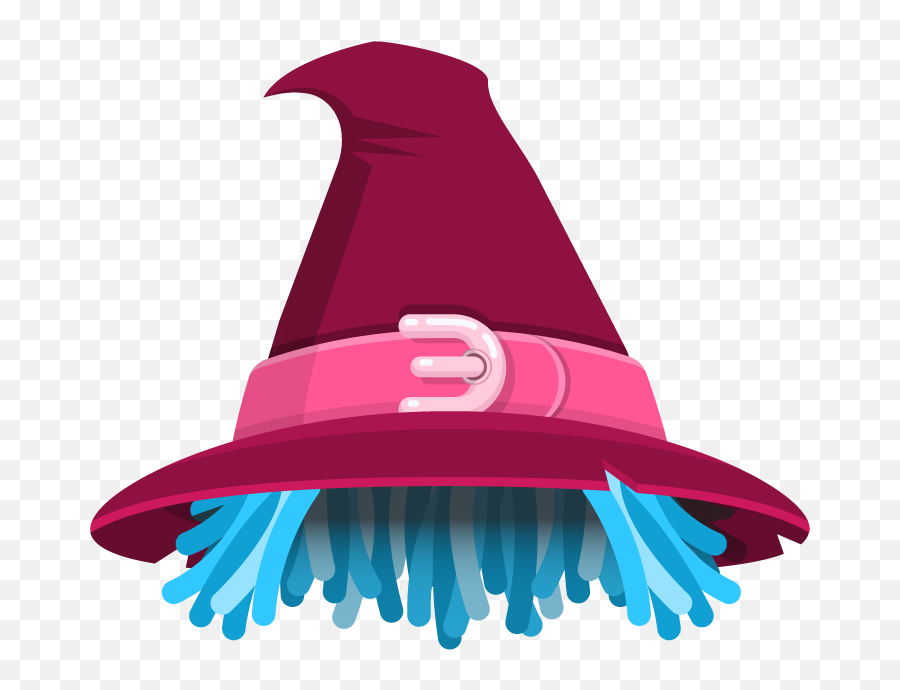 Burgundy Witch Hat With Blue Hair - Box Critters Wiki Chapeu Bruxa Png Vermelho,Icon A6