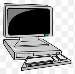 Desktop Computer Png Svg Clip Art For Web - Download Black Old Png