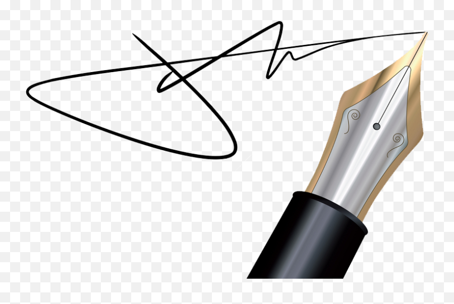 Download Pen Clipart Signature - Pen And Signature Png Pen Signature No Background,Pen Clipart Png