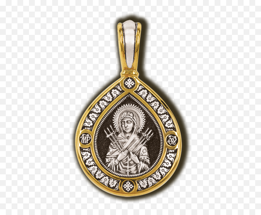 The Mother Of God Seven Arrows St Nicolas Icon Pendant - Solid Png,Sku Icon