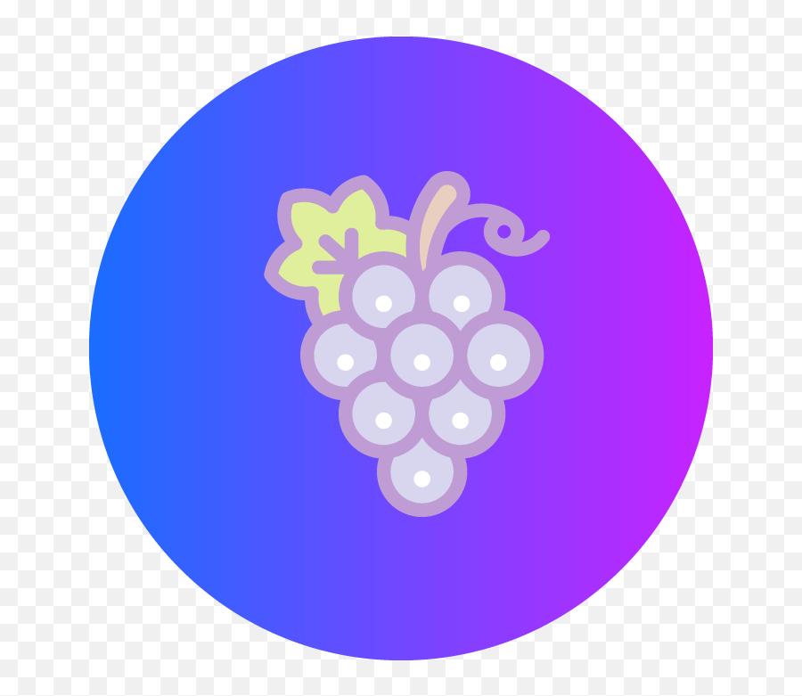 Fruit Icon Grape Circle Gradient Flat Graphic By - Diamond Png,Fresh Produce Icon