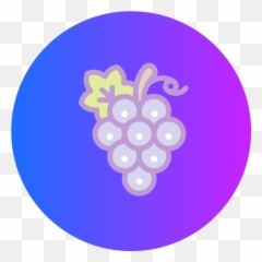 Fruit Icon Grape Circle Gradient Flat Graphic By - Diamond png