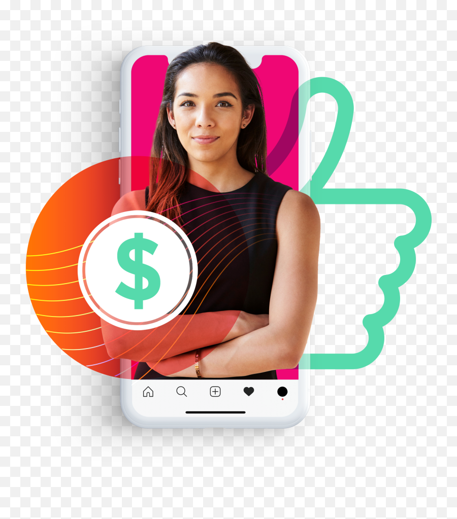 The Best Practices Of Compensating Influencers - Beautiful Single Women With Arms Crossed Png,Mobile Money Icon