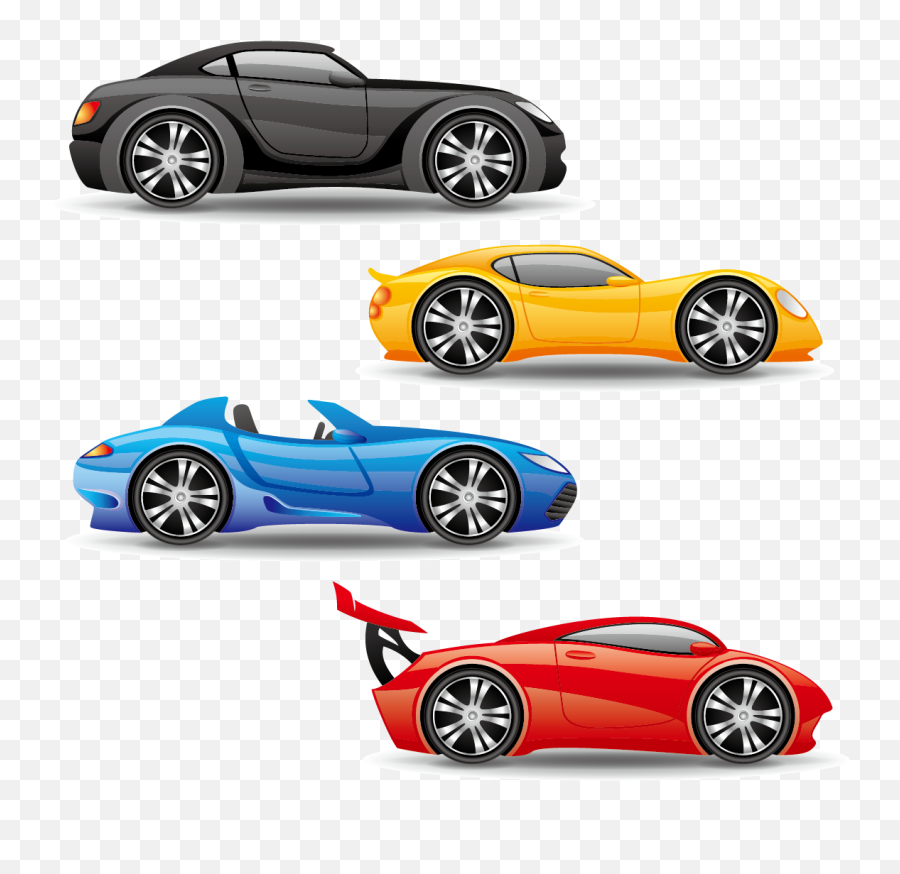 Download Transportation Car Material Sports Vector Truck - Cartoon Sports Car Black Png,Sport Car Icon