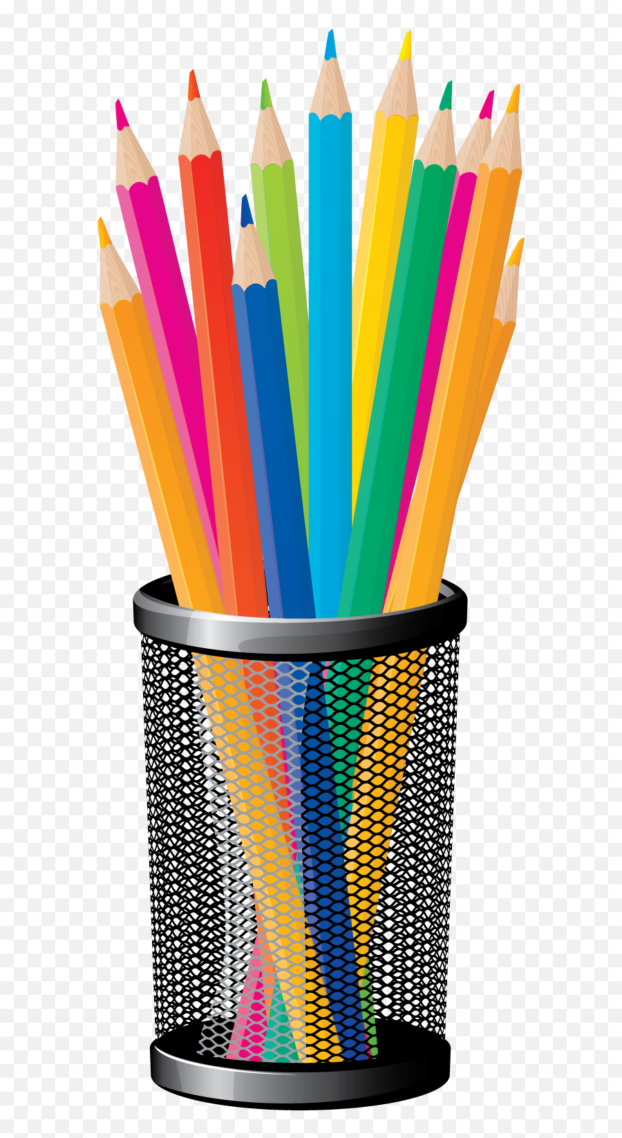 Transparent Background Colored Pencils Clipart - Transparent Background School Supplies Png,Colored Pencils Png