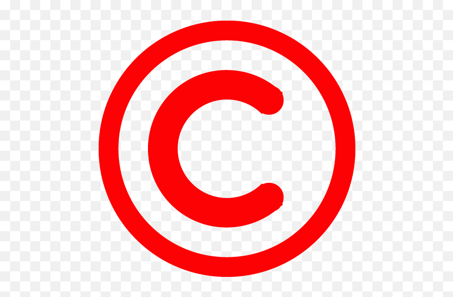 Red Copyright Icon - Free Red Copyright Icons Red Copyright Icon Png,Copyright Icon