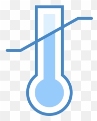 Temperature Sensitive Icon In Blue Ui Style - Vertical png