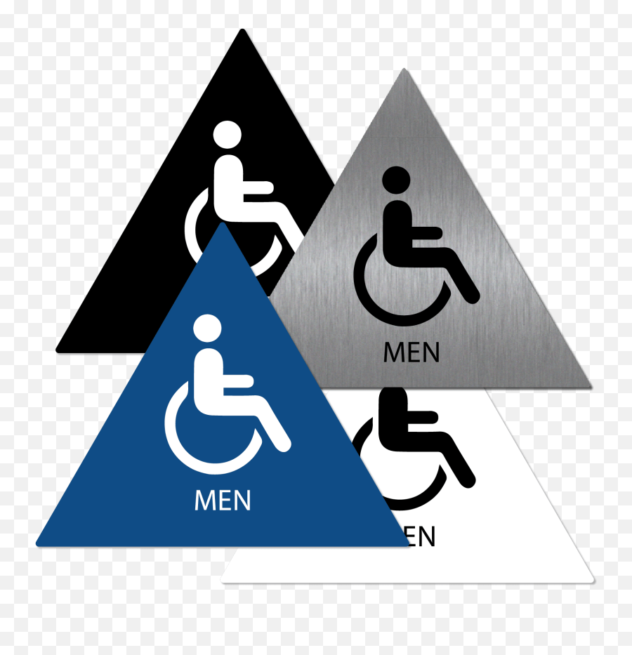 Handicap Menu0027s Bathroom Door Signs Ca Title 24 Alpha Dog - Disability Png,Mens Bathroom Icon