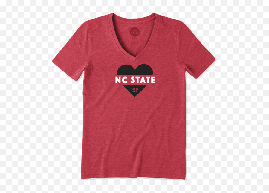 Nc State Wolfpack Heart Knockout Cool - Life Is Good Lake Tee Shirts Png,Knockout Png