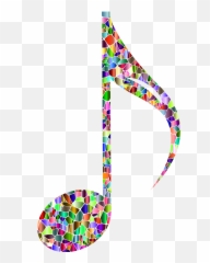 Big Image - Rainbow Music Notes Png Clipart Full Size