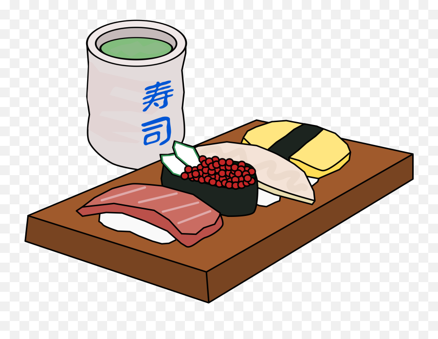 Clip Art Transparent Stock Clipart - Cartoon Plate Of Sushi Png,Sushi Transparent